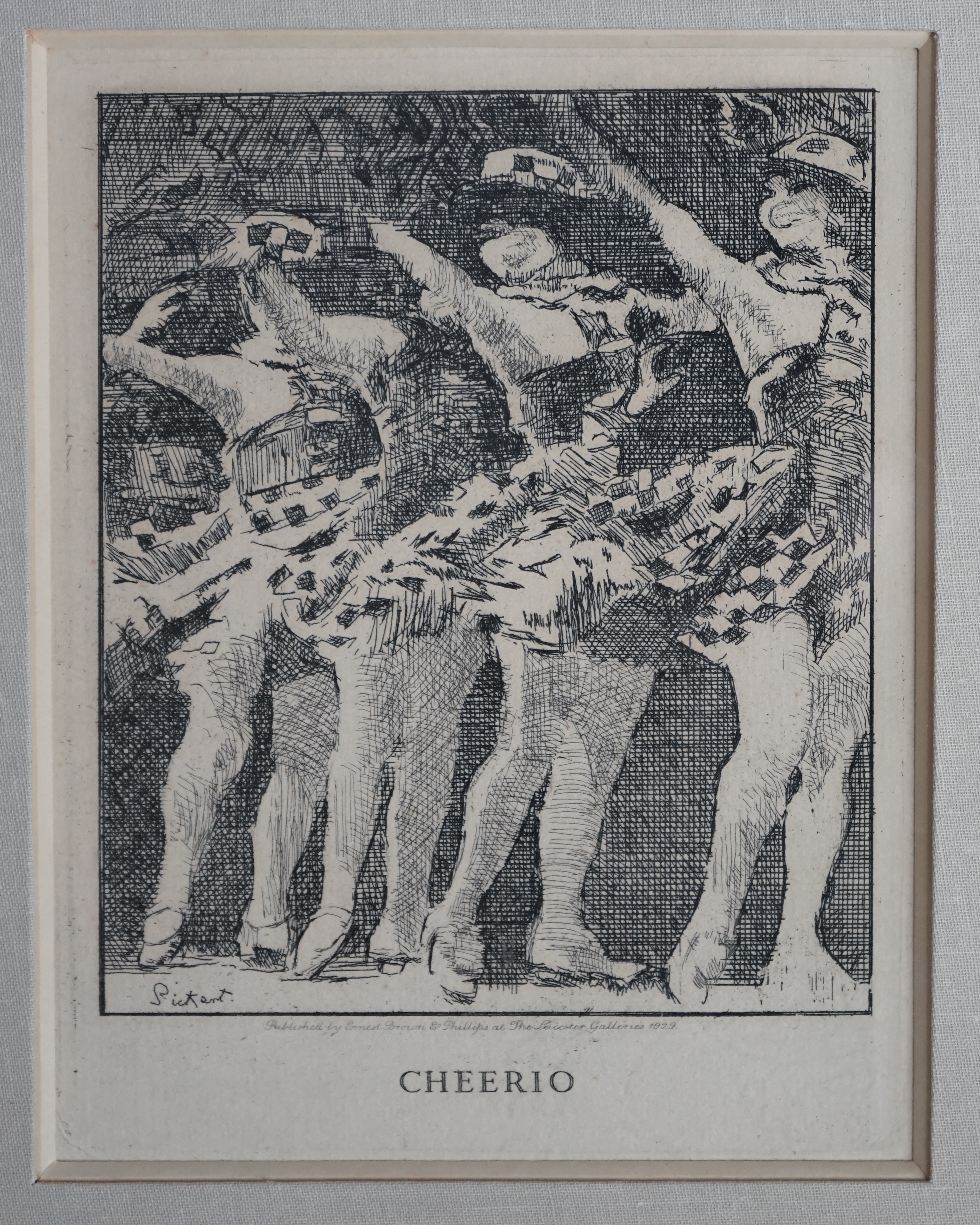 Walter Richard Sickert A.R.A. (English, 1860-1942), ‘Cheerio’, 1929, etching, 18 x 14cm